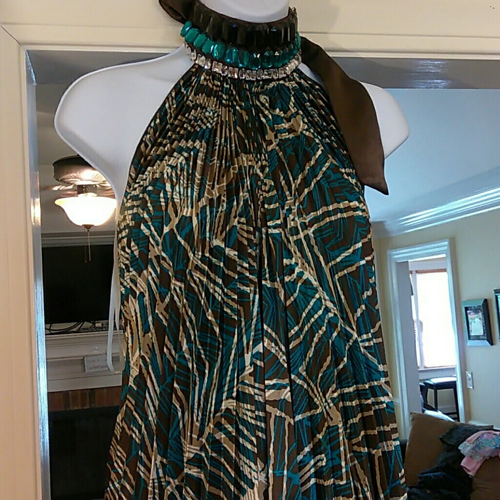 Halter top double tie
